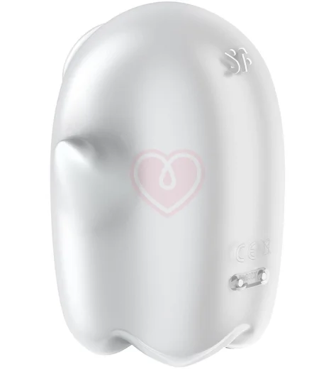 Вакуумый вибростимулятор клитора Satisfyer Glowing Ghost светящийся в темноте белый фото 4