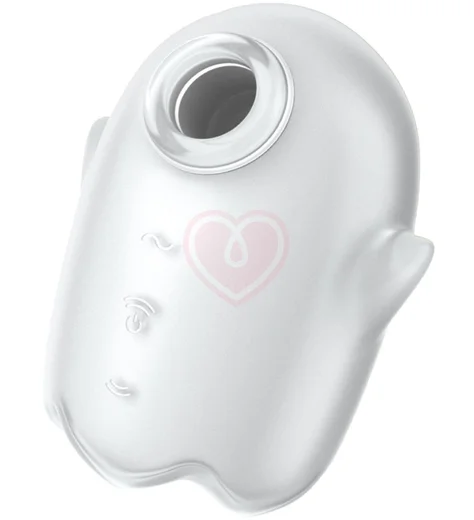 Вакуумый вибростимулятор клитора Satisfyer Glowing Ghost светящийся в темноте белый фото 5