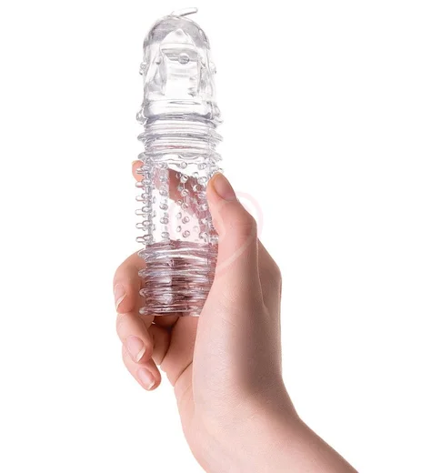 Прозрачная насадка на пенис для дополнительной стимуляции ToyFa A-Toys фото 2