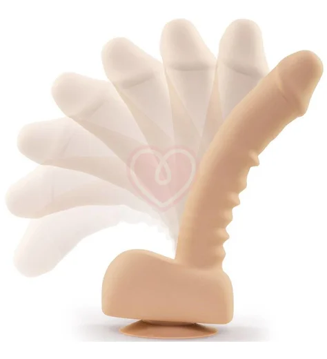 Вибратор с дистанционным управлением Uprize Realistic Dildo 28 см телесный фото 4