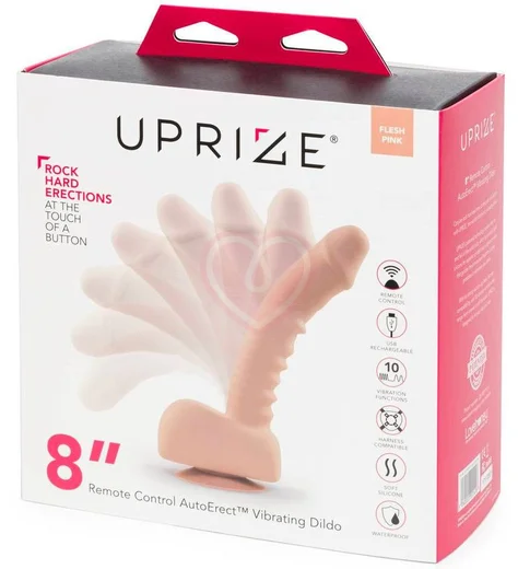 Вибратор с дистанционным управлением Uprize Realistic Dildo 28 см телесный фото 6