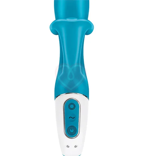 Вибратор Satisfyer Embrace Me с тройным клиторальным стимулятором бирюзовый фото 5