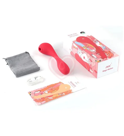 Вибратор с вакуумной стимуляцией Magic Motion Bobi красный фото 4