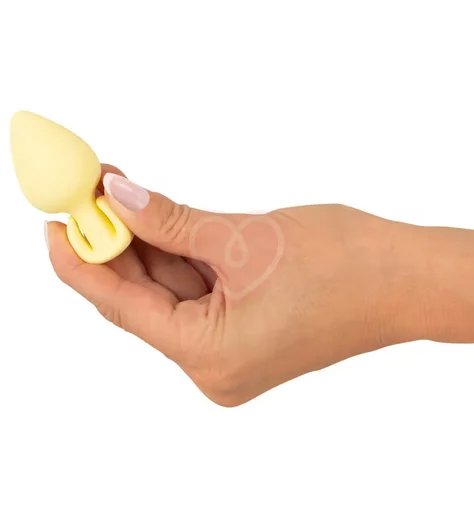 Анальная мини-пробка Cuties Plugs желтая фото 3