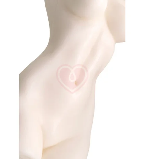 Интерьерная свеча в виде женского торса Pecado BDSM 22 см белая фото 6