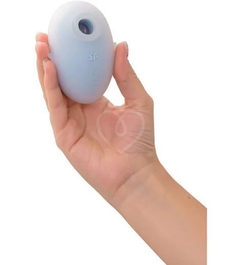 Вакуумый вибростимулятор клитора Satisfyer Cutie Ghost голубой фото 6