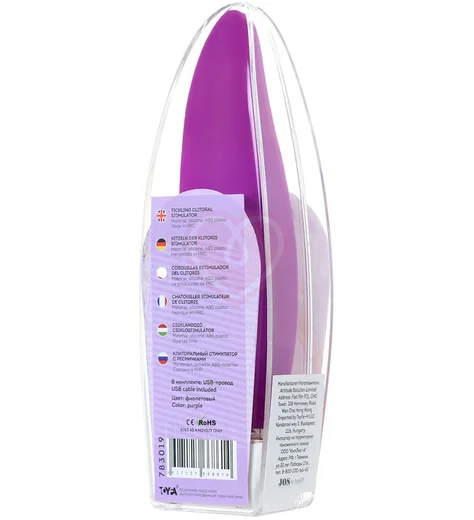 Клиторальный стимулятор с вибрацией язычком и ресничками Jos Alicia фиолетовый фото 9