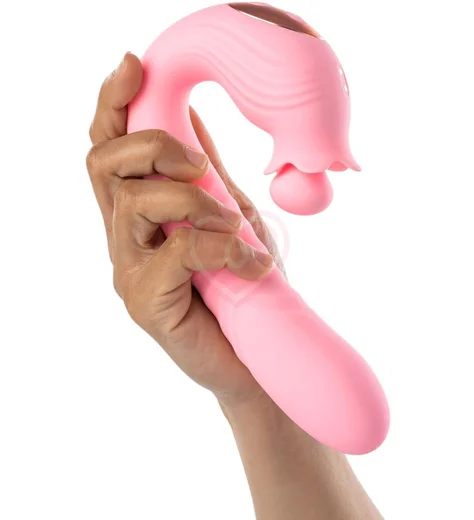 Вибратор со стимуляцией зоны G Selove Campanula розовый фото 2