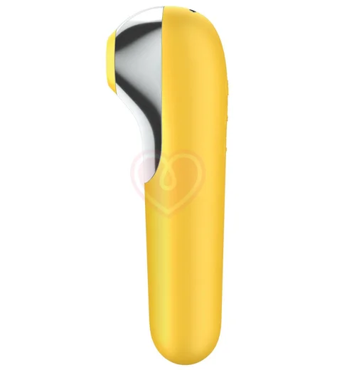 Вакуумный стимулятор с вибрацией и приложением Satisfyer Dual Love жёлтый фото 3