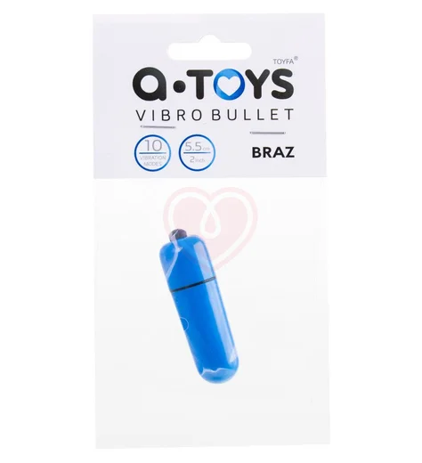 Вибропуля A-Toys Braz с 10 режимами синяя фото 4