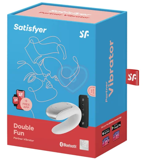 Парный вибратор Satisfyer Double Fun с управлением от приложения или пульта белый фото 6