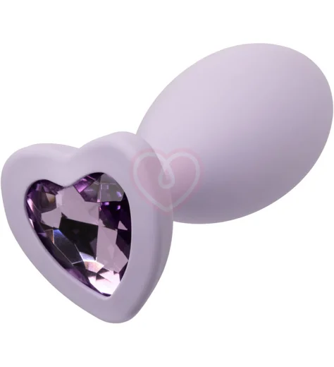 Набор из 2 анальных пробок с кристаллом First Time Crystal Booty Duo фиолетовый фото 4