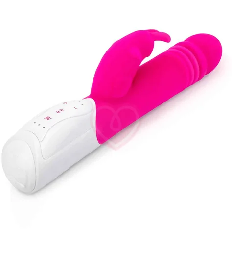 Вибратор-кролик с пульсацией G-Spot Thrusting Rabbit розовый фото 6