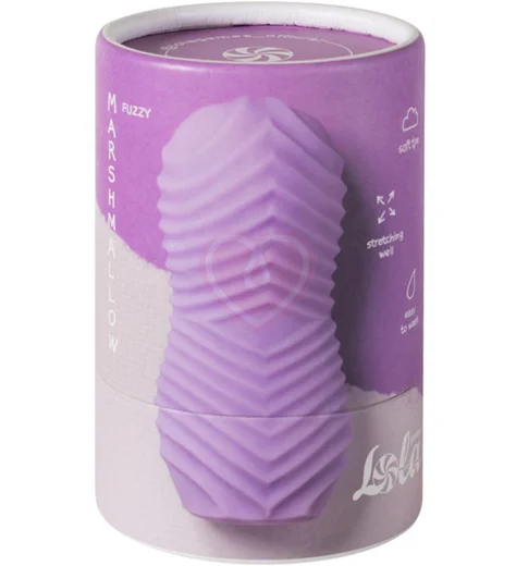 Мастурбатор с двойным рельефом Marshmallow Fuzzy Lavander лавандовый фото 7