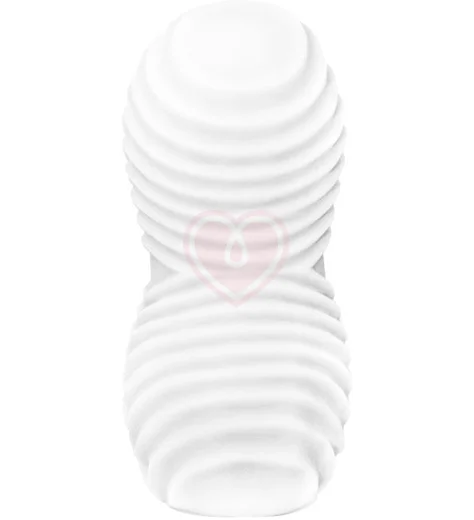 Мастурбатор с двойным рельефом Marshmallow Fuzzy белый фото 2