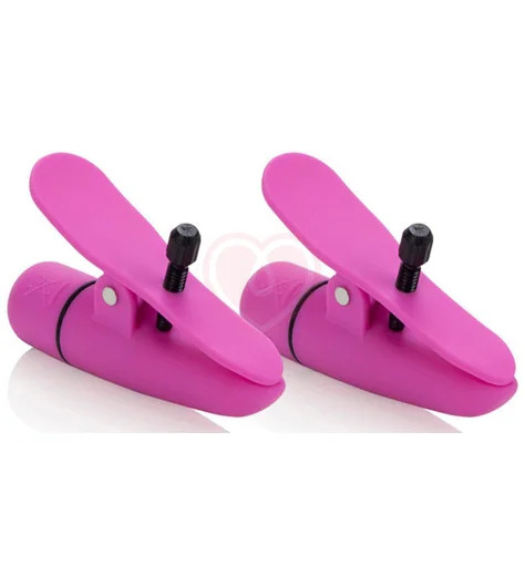 Зажимы на соски с вибрацией Nipple Play Nipplettes розовые фото 2