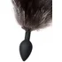 Силиконовая анальная пробка с чёрно-бурым хвостом Popo Pleasure S фото 3