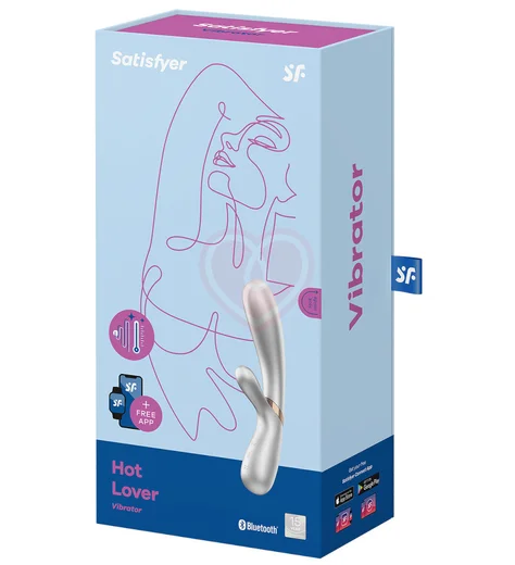 Вибратор с клиторальным стимулятором, подогревом и приложением Satisfyer Hot Lover жемчужный фото 5