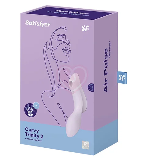 Вакуумный вибростимулятор с изгибом Satisfyer Curvy Trinity 2 сиреневый фото 6