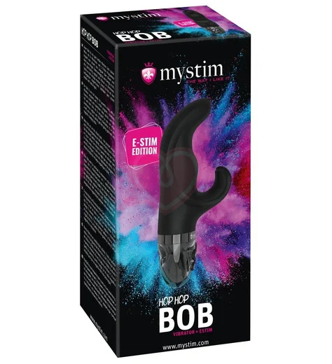 Вибратор с электростимуляцией Mystim Hop Hop Bob Black Edition чёрный фото 3