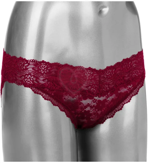 Вибратор для клитора с пультом Lace Panty Set L/XL бордовый фото 7