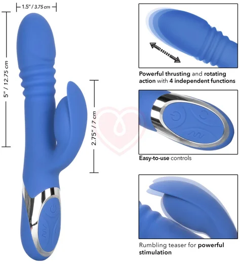 Вибратор-кролик с пульсацией Enchanted Teaser голубой фото 6