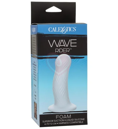 Фаллоимитатор на присоске Wave Rider Foam голубой фото 5