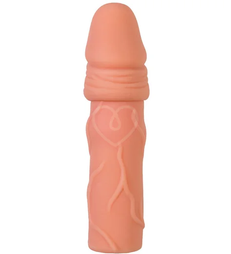 Насадка удлинитель с крайней плотью и кольцом на мошонку XLover by Toyfa телесная фото 4