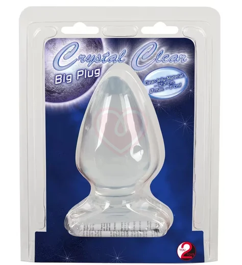 Большая прозрачная анальная пробка Crystal Clear Big Plug фото 5