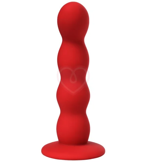 Рельефный анальный стимулятор ToDo Favorite красный фото 4