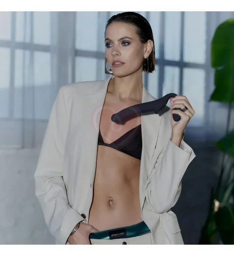 Безремневой страпон с вибрацией и пультом управления Strap-on-me XL чёрный фото 7