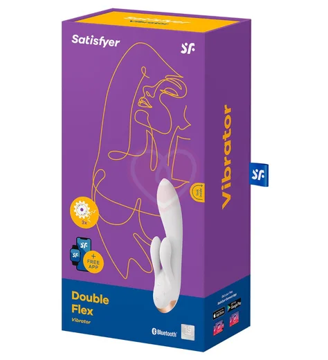 Вибратор Satisfyer Double Flex с двумя клиторальными кончиками белый фото 6
