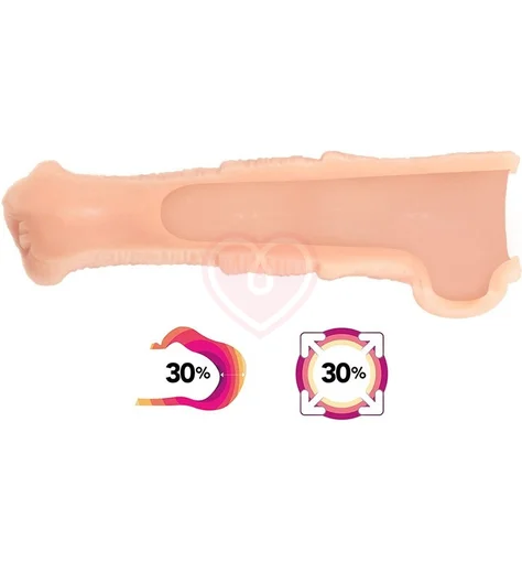 Насадка с крупной головкой с отверстием для мошонки Kokos Cock Sleeve CS011-M фото 3