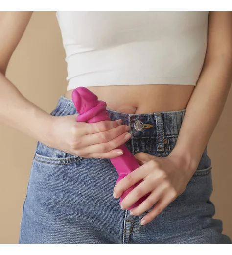 Фаллоимитатор с подвижной кожей Strap-On-Me Sliding Skin L 14 см розовый фото 5