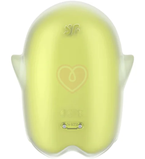 Вакуумый вибростимулятор клитора Satisfyer Glowing Ghost светящийся в темноте жёлтый фото 6