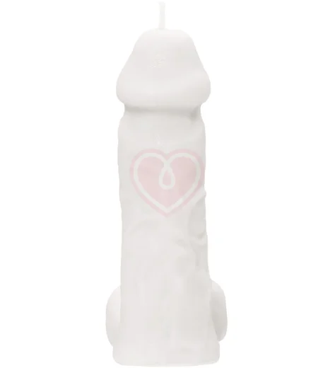 Декоративная свеча в форме члена Pecado белая 98 г фото 3