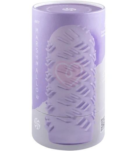 Мастурбатор с двухсторонним рельефом Marshmallow Maxi Juicy фиолетовый фото 4