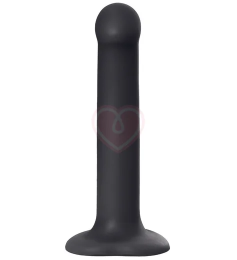 Гибкий фаллоимитатор на присоске Strap-on-me M 18 см чёрный фото 2