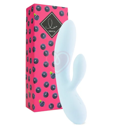 Вибратор с клиторальным стимулятором Lea Rabbit Vibrator Blueberry голубой фото 4