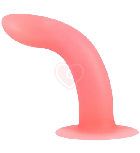 Гнущийся фаллоимитатор Techno Moon Beam светящийся в темноте 16 см розовый фото 3