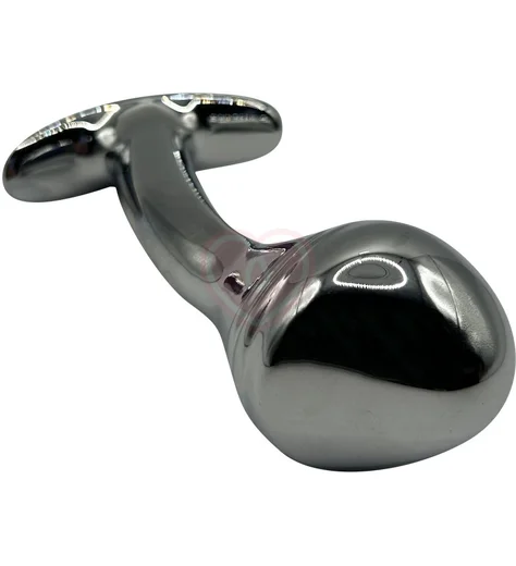 Изогнутая анальная пробка для ношения Kanikule Medium серебряного цвета фото 2