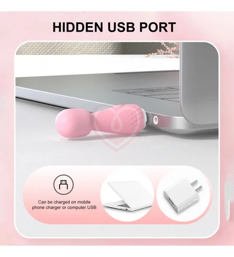 Мини-массажёр Mini Wand розовый фото 4