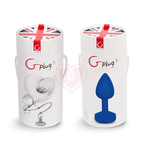 Анальная пробка с вибрацией Gvibe Gplug S малая синяя фото 3