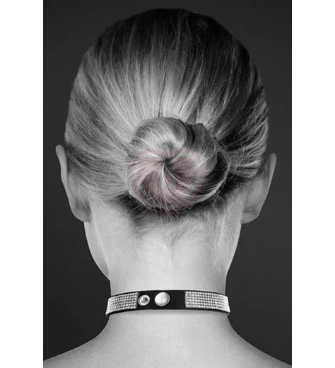 Чокер с сердцем и стразами Bijoux Pour Toi чёрный фото 3