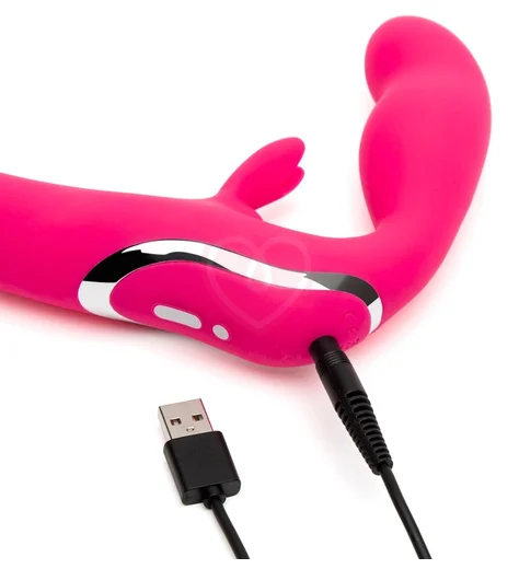 Безремневой страпон Happy Rabbit Strapless-on розовый фото 3