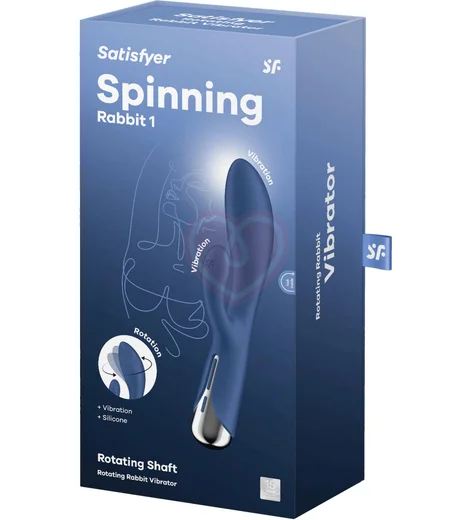 Вибратор-кролик с ротацией Satisfyer Spinning Rabbit 1 синий фото 2