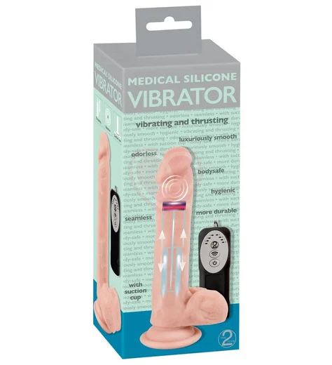 Реалистичный вибратор с сильной пульсацией Medical Silicone Thrusting Vibrator фото 2