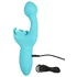 Вибратор с клиторальным стимулятором-бабочкой Butterfly Kiss голубой фото 4