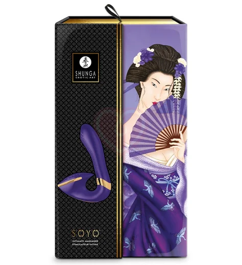 Вибратор с клиторальным кончиком Shunga SOYO фиолетовый фото 4