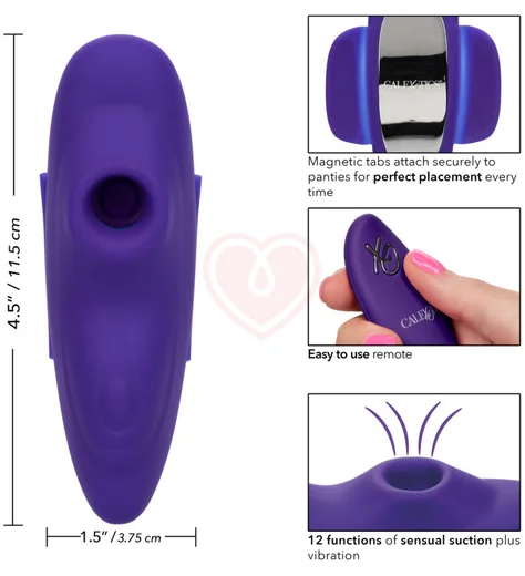Вакуумный стимулятор клитора Lock-N-Play Suction Panty Teaser с пультом фиолетовый фото 10